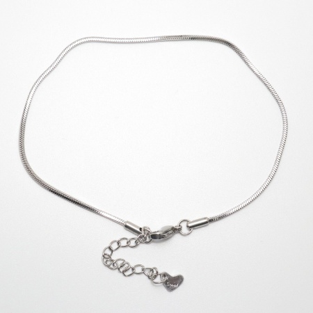 Bild von Großhandel 304 Edelstahl Fußketten, Silberfarbe Frauen Minimalistisch Geschenk Schmuckbedarf, 23cm lang, 1 Strang