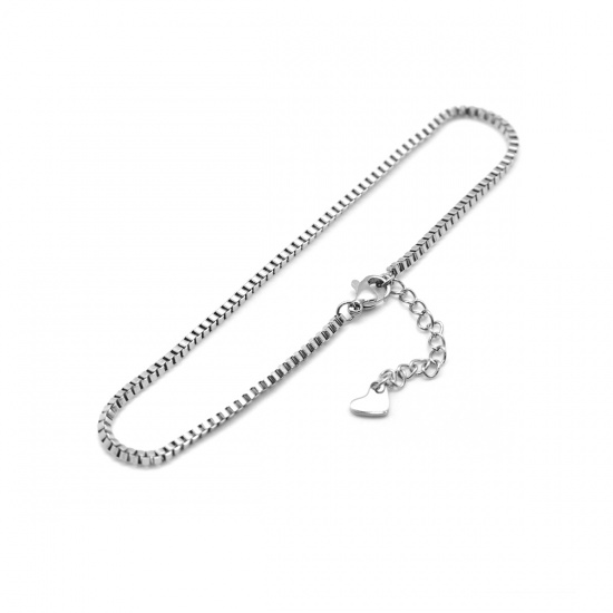 Picture of 304 Stainless Steel Anklet Silver Tone 22.8cm(9") long, 1 Piece