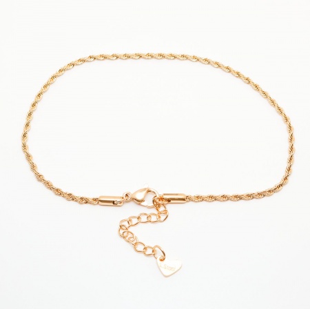 Bild von Großhandel 304 Edelstahl Fußketten, Vergoldet Vakuumbeschichtung, Frauen Minimalistisch Geschenk Schmuckbedarf, 22.8cm lang, 1 Strang