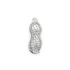 Picture of 304 Stainless Steel Charms Peanut Silver Tone 20mm x 7mm, 10 PCs