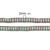 Image de (Classement A) Perles en Hématite （ Naturel ） Plat-Rond Multicolore Mat Env. 4mm Dia, Trou: env. 1mm, 40cm long, 1 Enfilade (Env. 190 Pcs/Enfilade)