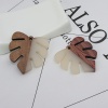 Picture of Resin & Wood Wood Effect Resin Pendants Palm Frond Creamy-White 3cm x 2.8cm, 3 PCs