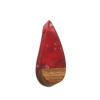 Imagen de Madera+Resina Resina de Efecto Madera Colgantes Silbato Rojo oscuro Sequins 4.1cm x 1.7cm, 2 Unidades