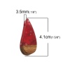Imagen de Madera+Resina Resina de Efecto Madera Colgantes Silbato Rojo oscuro Sequins 4.1cm x 1.7cm, 2 Unidades