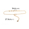 Picture of 304 Stainless Steel Anklet Gold Plated Rhombus 23cm(9") long, 1 Piece