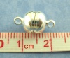 Bild von Magneteisen Magnetverschluss Halbkreis Versilbert 14mm x 8mm 10 Sets