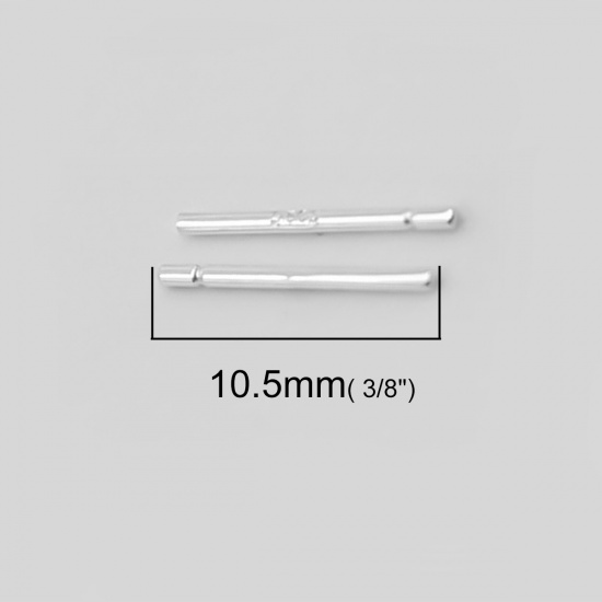 スターリングシルバー イヤリング パーツ シルバー 10.5mm 、 ポスト/ワイヤーサイズ： （20号） 、 1 グラム (約 18-20 個) の画像