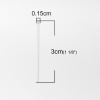 スターリングシルバー ハンドメイド/DIY 基礎金具 玉 ピン シルバー 3cm 長さ、 0.5mm （24号）、 1 グラム (約 12-13 個) の画像