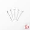 Picture of Sterling Silver Ball Head Pins Silver 14mm( 4/8") long, 0.5mm (24 gauge), 1 Gram (Approx 16-17 PCs)