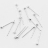Picture of Sterling Silver Ball Head Pins Silver 14mm( 4/8") long, 0.5mm (24 gauge), 1 Gram (Approx 16-17 PCs)
