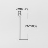 スターリングシルバー ハンドメイド DIY 基礎金具 9 ピン シルバー 25mm 長さ、 0.5mm （24号）、 1 グラム (約 15-16 個) の画像