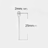 スターリングシルバー ハンドメイド DIY 基礎金具 9 ピン シルバー 25mm 長さ、 0.6mm （23号）、 1 グラム (約 11-12 個) の画像
