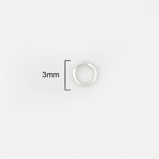 Immagine di 0.5mm Argento Sterling Aperto Stile Anello di Salto Tondo Argento 3mm Dia., 1 Grammo ( Circa 60-61 Pz)