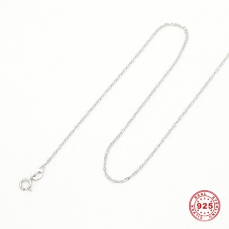 Picture of Sterling Silver Link Chain Necklace Silver 45.7cm(18") long, 1 Piece