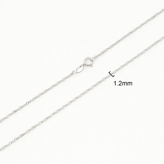 Immagine di Argento Sterling Catena Collana Argento 45.7cm Lunghezza, 1 Pz