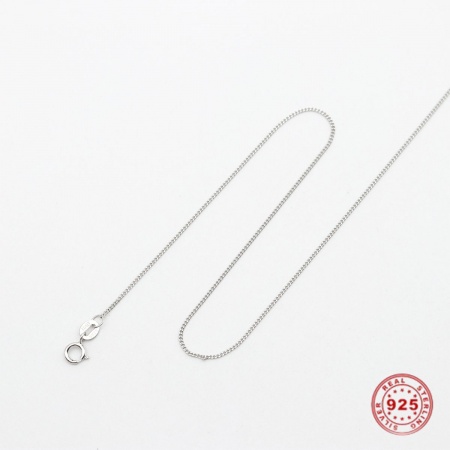 Sterling Silber Panzerkette Kette Halskette Silbrig 45.7cm lang, 1 Strang