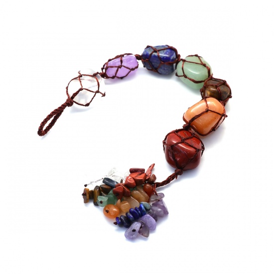 Picture of Gemstone ( Natural ) Yoga Healing Hanging Decoration Multicolor 27.5cm, 1 Piece
