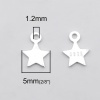 スターリングシルバー チャーム シルバー 五芒星 6mm x 5mm , 1 グラム （約 17-18 個) の画像