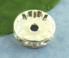 Image de 10 Pcs Perles Rondelles en Laiton Argenté Plat-Rond 12mm Dia., Trou: Environ 2.4mm