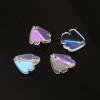 Picture of Glass AB Rainbow Color Aurora Borealis Beads Petaline Transparent Clear About 15mm x 15mm, Hole: Approx 1.1mm, 50 PCs