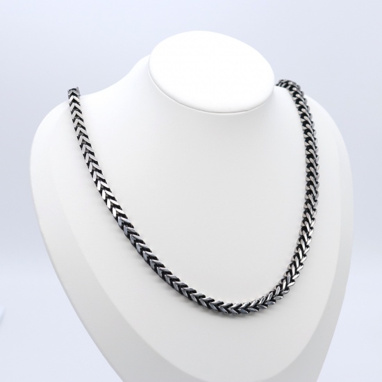Picture of 316 Stainless Steel Men Necklace Silver Tone 61cm(24") long, 1 Piece