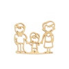 Image de Connecteurs en 304 Acier Inoxydable Humain Doré Creux à Strass 27mm x 23mm, 3 Pcs