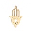 Immagine di 304 Acciaio Inossidabile Connettore Palmo Oro Placcato Stella a Sei Punte Filigrana 23mm x 14mm, 3 Pz