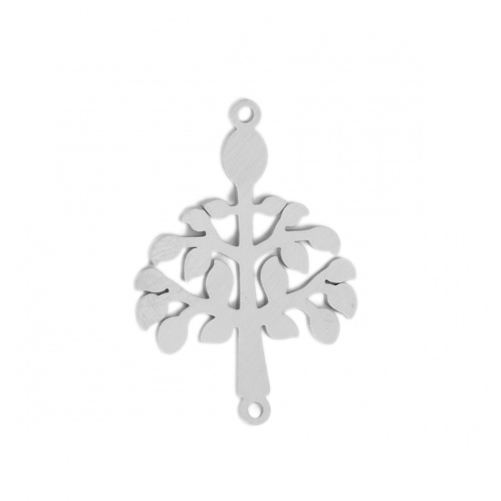 Imagen de 304 Acero Inoxidable Conectores Árbol Tono de Plata 3cm x 2.1cm, 5 Unidades