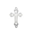 Immagine di 304 Acciaio Inossidabile Connettore Croce Tono Argento Filigrana 3cm x 1.9cm, 5 Pz