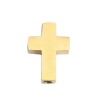 Picture of 304 Stainless Steel Beads Cross Gold Plated 15mm x 10mm, Hole: Approx 1.8mm, 2 PCs