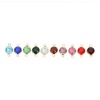 Picture of 304 Stainless Steel & Glass Connectors Round Gold Plated At Random Mixed Faceted 15mm x 9mm, 10 PCs