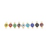 Picture of 304 Stainless Steel Connectors Round Gold Plated At Random Mixed Evil Eye With Resin Cabochons 12mm x 7mm, 10 PCs