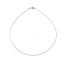 Bild von 304 Edelstahl Einfach Choker Halskette Silberfarbe 45cm lang, 1 Strang