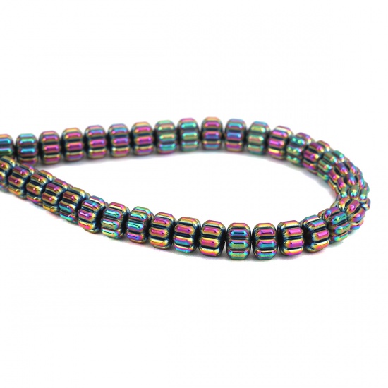 Immagine di (Grado B) Ematite ( Naturale ) Perline Fiore Multicolore Come 8mm x 8mm, Foro:circa 1mm, 41cm - 40cm L unghezza, 1 Filo (Corca 70 Pz/ Sfilza)