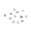 Picture of Sterling Silver Ear Nuts Post Stopper Earring Findings Findings Platinum Plated 4mm x 4mm, 10 Pairs