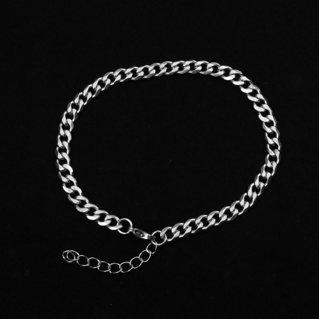 Bild von Großhandel 304 Edelstahl Fußketten, Silberfarbe Frauen Minimalistisch Geschenk Schmuckbedarf, 22cm lang, 1 Strang