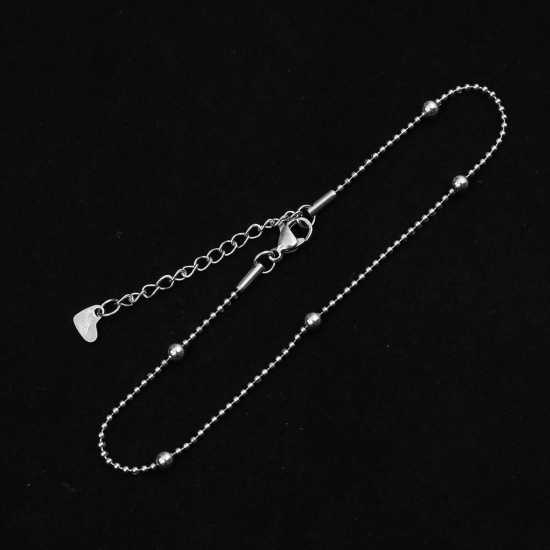 Picture of 304 Stainless Steel Anklet Silver Tone 23cm(9") long, 1 Piece