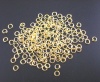 Picture of 0.6mm Iron Based Alloy Open Jump Rings Findings Round Gold Plated 3mm Dia, 4000 PCs