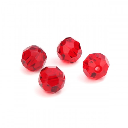 Glass Beads Round Wine Red Faceted About 13mm Dia, Hole: Approx 1.9mm, 10 PCs