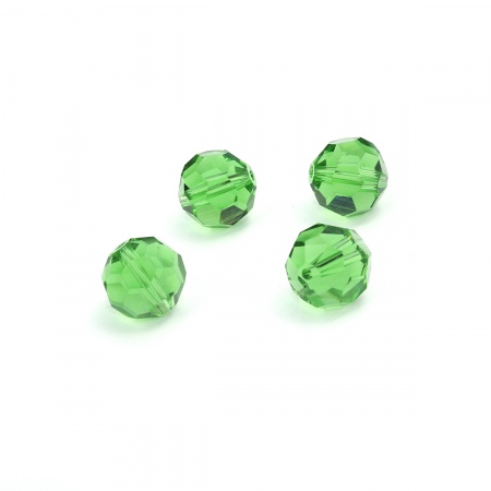 Vetro Perline Tondo Verde Sezione Circa 13mm Dia, Foro: Circa 1.9mm, 10 Pz