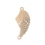 Immagine di Ottone Filigree Stamping Connettore Ali KC Placcato Oro 31mm, 14mm Dia., 10 Pz