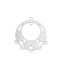 Immagine di Ottone Filigree Stamping Connettore Tondo Tono Argento 24mm x 21mm, 10 Pz