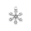 Picture of Zinc Based Alloy Charms Christmas Snowflake Antique Silver Carved Pattern 24mm x 18mm, 20 PCs