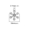 Изображение Подвески Рождественские снежинка Античное Серебро резной Узор 24мм x 18мм, 20 ШТ