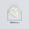 Image de Cabochon Dôme en Résine + Coquillage Mosaïque Triangle Blanc Transparent 18mm x 18mm, 10 Pcs