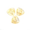Imagen de Resina + Concha Mosaico Dome Seals Cabochon Triángulo Amarillo Transparente 18mm x 18mm, 10 Unidades