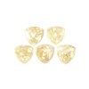 Imagen de Resina + Concha Mosaico Dome Seals Cabochon Triángulo Amarillo Transparente 18mm x 18mm, 10 Unidades