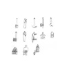 Picture of Zinc Based Alloy Charms Axe Antique Silver House 27mm x 12mm - 14mm x 7mm, 2 Sets ( 13 PCs/Set)