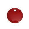 真鍮 エナメル スパンコール チャーム 真鍮色 赤 円形 12mm 直径、 10 個                                                                                                                                                                                                                     の画像
