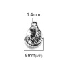 Bild von Zinklegierung Charms Strandschnecke Antiksilber Geschnitzte Muster 12mm x 8mm, 100 Gramm (ca. 104 Stück)